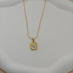 Anti Tarnish Square Butterfly Pendant Lobster Trigger Clasp Closure Necklace – Korean Jewellery