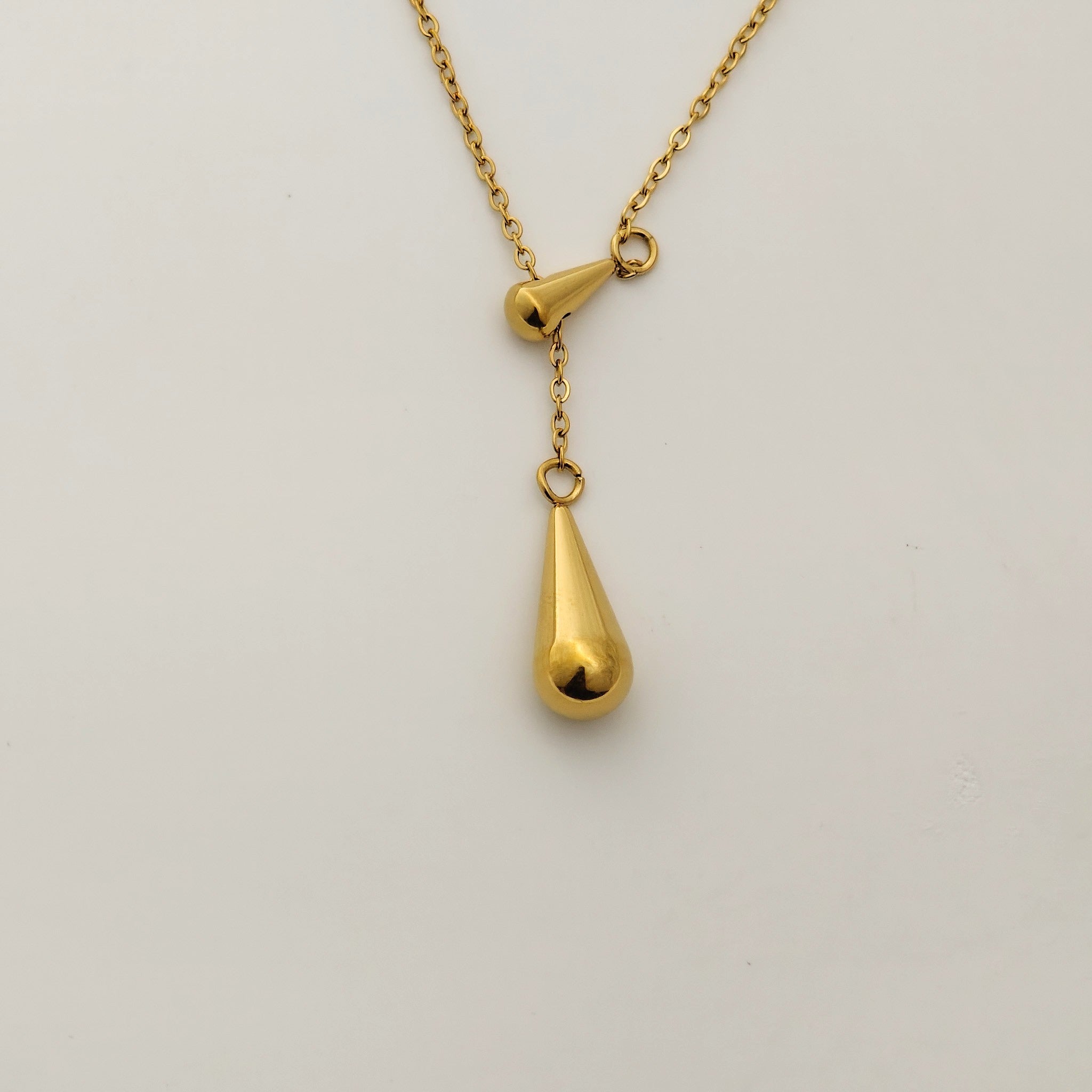 Anti-Tarnish Korean Jewellery: Water Droplets Y-Necklace