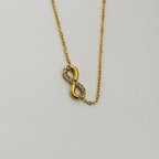 Anti-Tarnish Korean Jewellery: Infinity Symbol Necklace with Cubic Zirconia