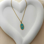Anti-Tarnish Korean Enamel Snake Pendant Necklace