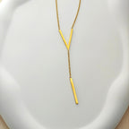 Anti-Tarnish Korean Enamel Dragonfly Pendant Necklace