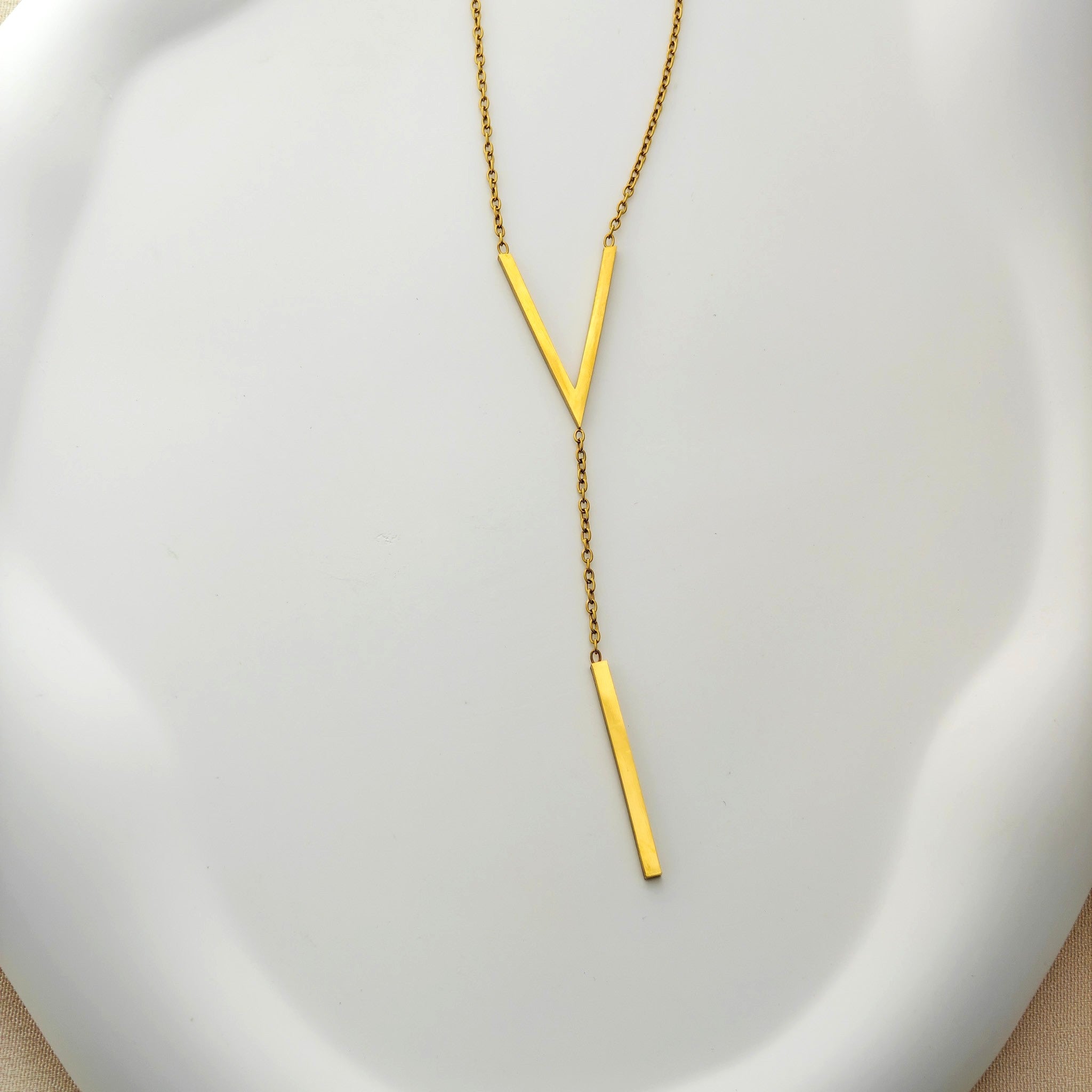 Anti-Tarnish Korean Enamel Dragonfly Pendant Necklace