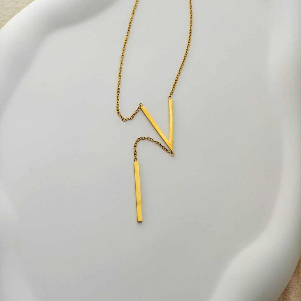 Anti-Tarnish Korean Enamel Dragonfly Pendant Necklace