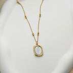 Anti-Tarnish Korean Gold Rose Charm Necklace