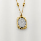 Anti-Tarnish Korean Gold Rose Charm Necklace