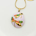 Dragonfly Pendant  Blade Chain Necklace Anti Tarnish Korean Jewellery