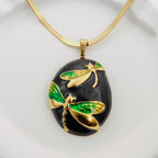 Dragonfly Pendant  Blade Chain Necklace Anti Tarnish Korean Jewellery