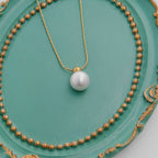 Classic Pearl Pendant Necklace – Anti Tarnish Korean Jewelry