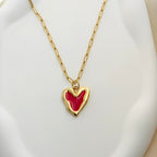 Anti-Tarnish Korean Heart Necklace – Affordable & Chic Jewelry