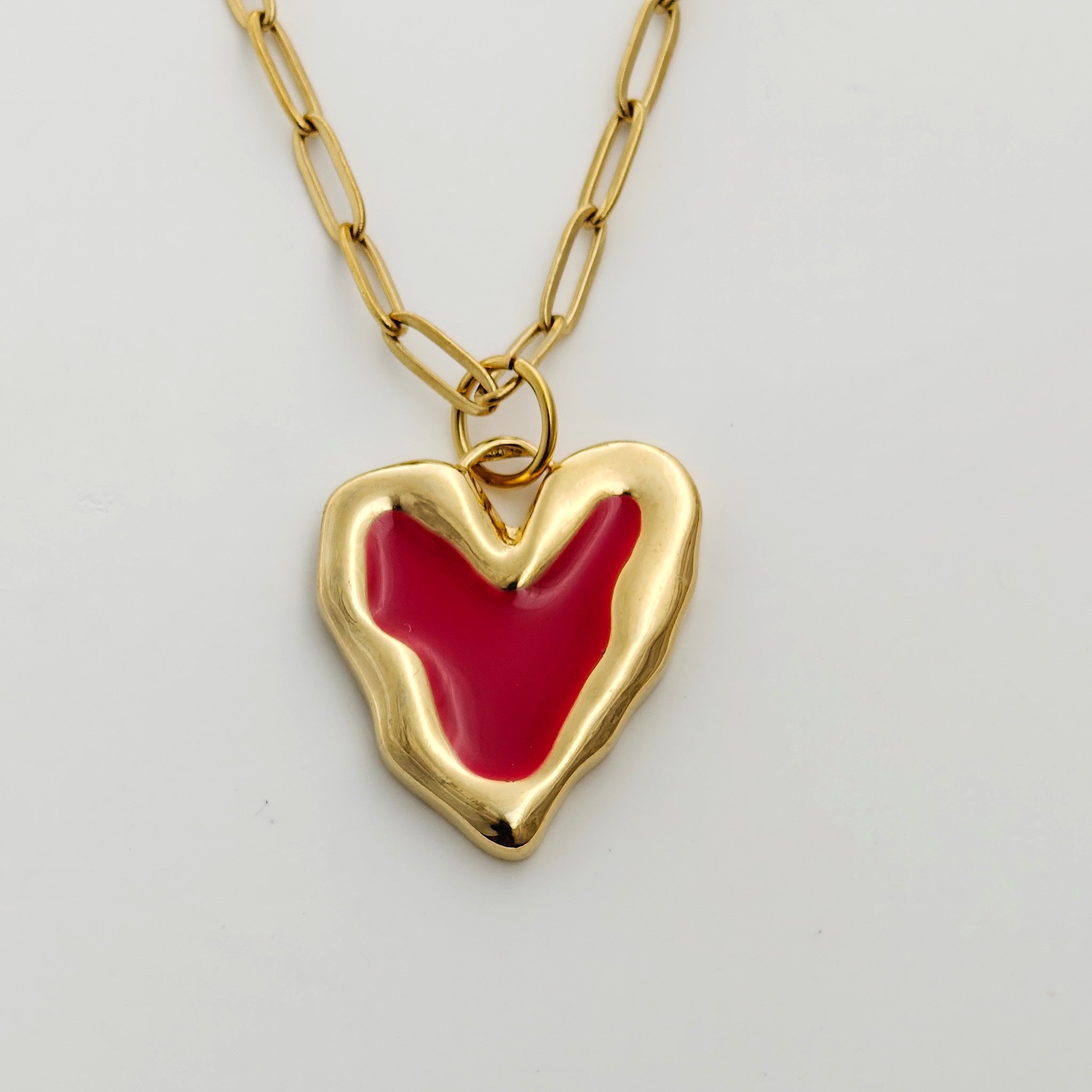 Anti-Tarnish Korean Heart Necklace – Affordable & Chic Jewelry