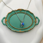 Korean Anti-Tarnish Crystal Cube Necklace