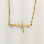 Anti-Tarnish Korean Heartbeat Necklace – Stylish & Affordable Jewelry