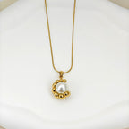 Trendy Korean pearl pendant necklace with anti-tarnish