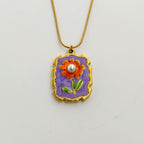 Vibrant Bloom Pearl Pendant – Korean Anti-Tarnish Art Necklace, Affordable & Chic