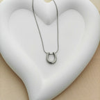 Minimalist Korean Silver U-Pendant Necklace – Anti-Tarnish