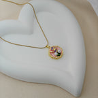 Double Pearl Blossom Pendant – Korean Anti-Tarnish Necklace