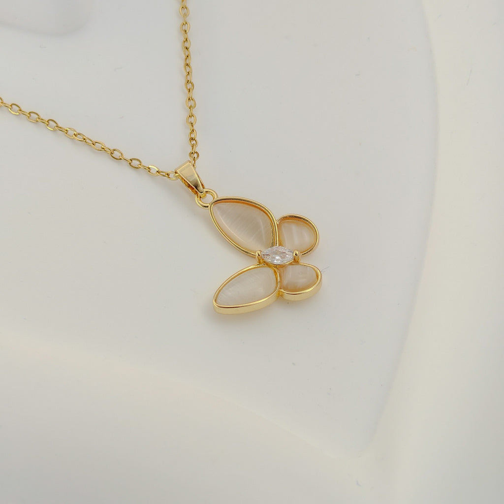 Dainty Gold-Plated Anti-Tarnish Korean Butterfly Necklace