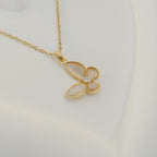 Dainty Gold-Plated Anti-Tarnish Korean Butterfly Necklace