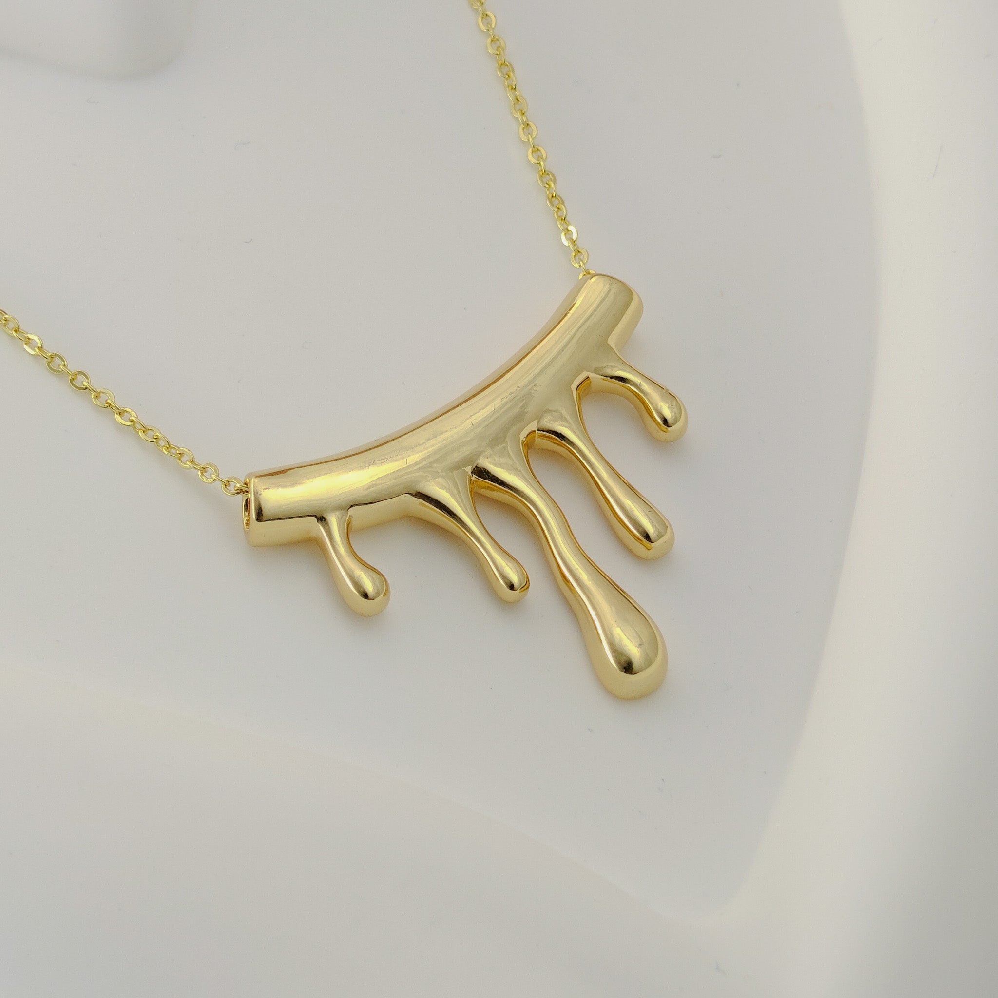 Tarnish-Resistant Korean Drip Design Necklace