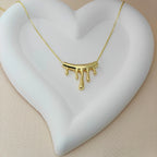 Tarnish-Resistant Korean Drip Design Necklace