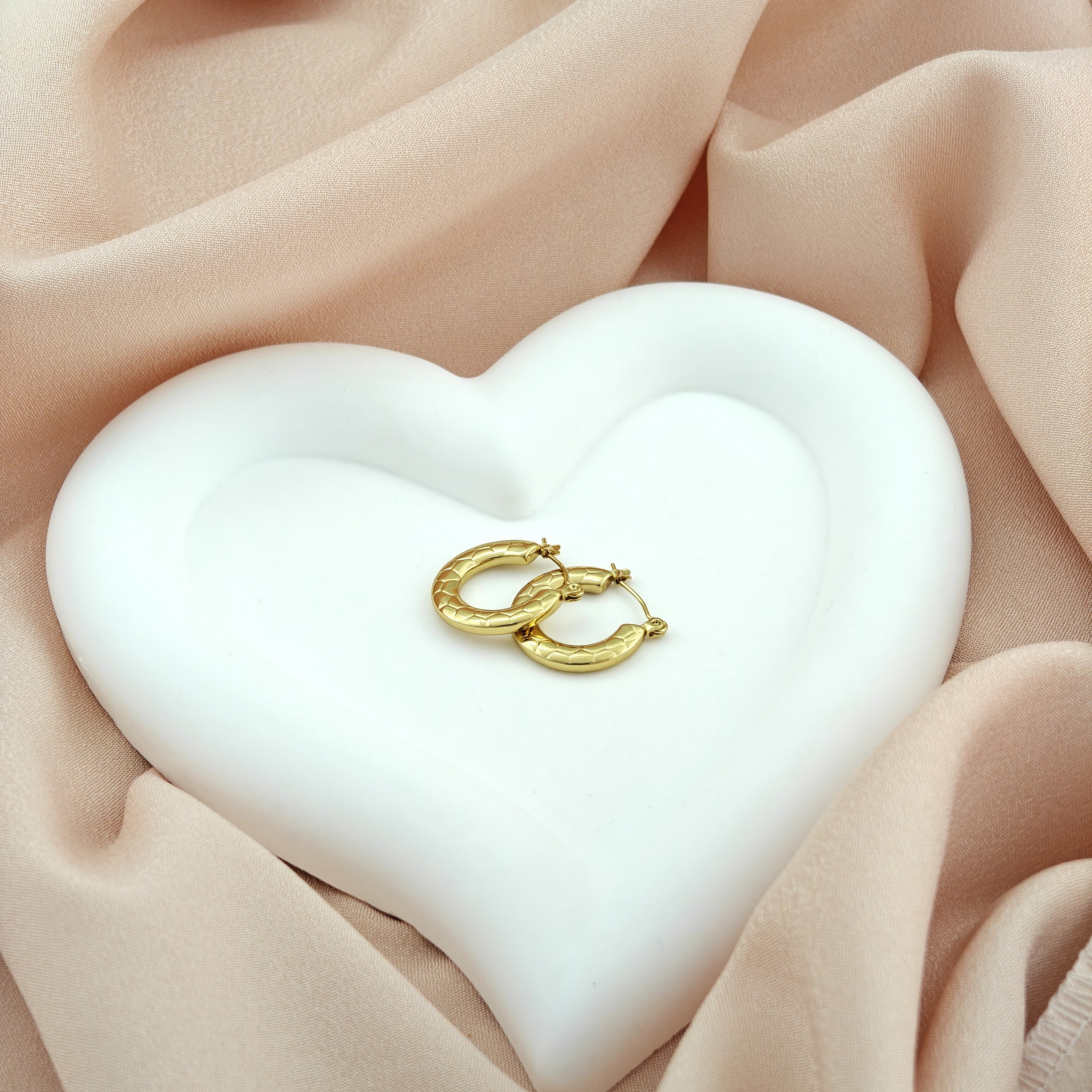 Anti Tarnish - Korean jewellery Twisted Rope Hoop Earrings