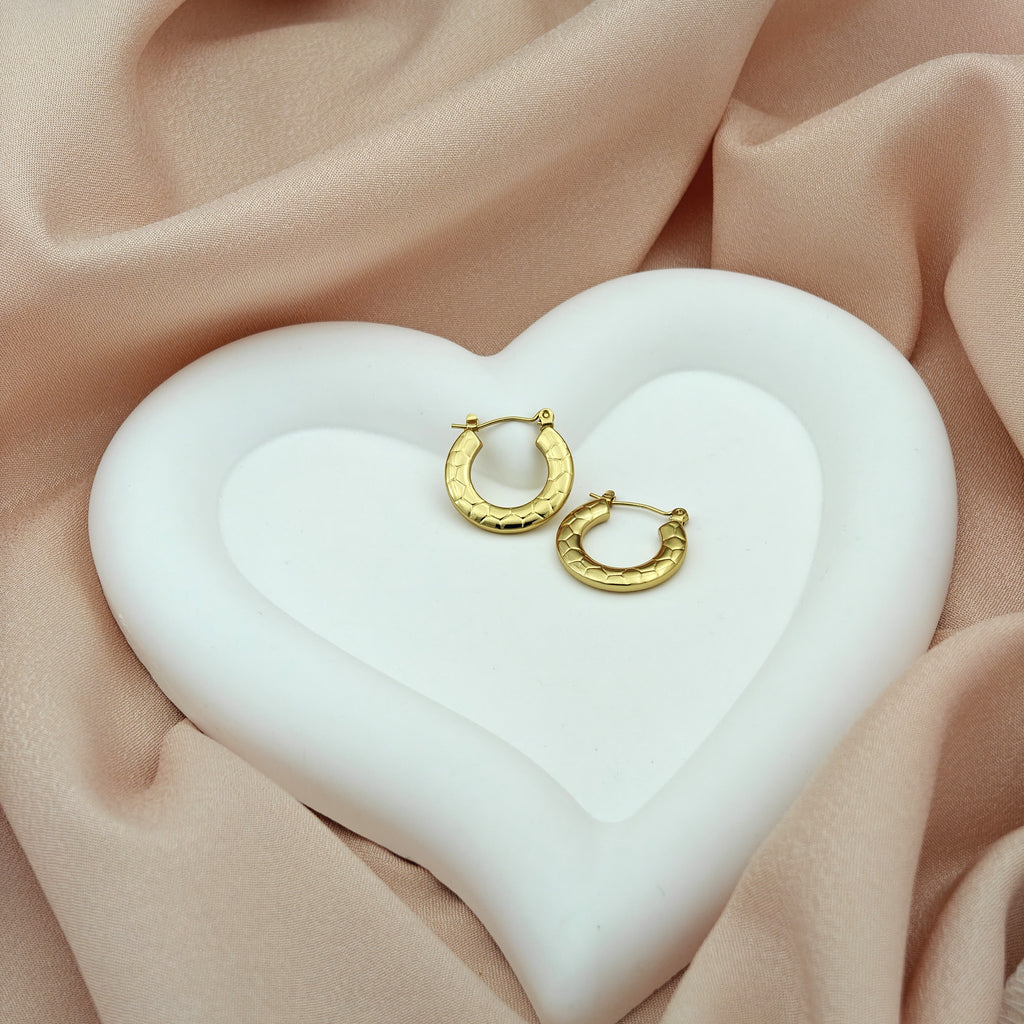 Anti Tarnish - Korean jewellery Twisted Rope Hoop Earrings