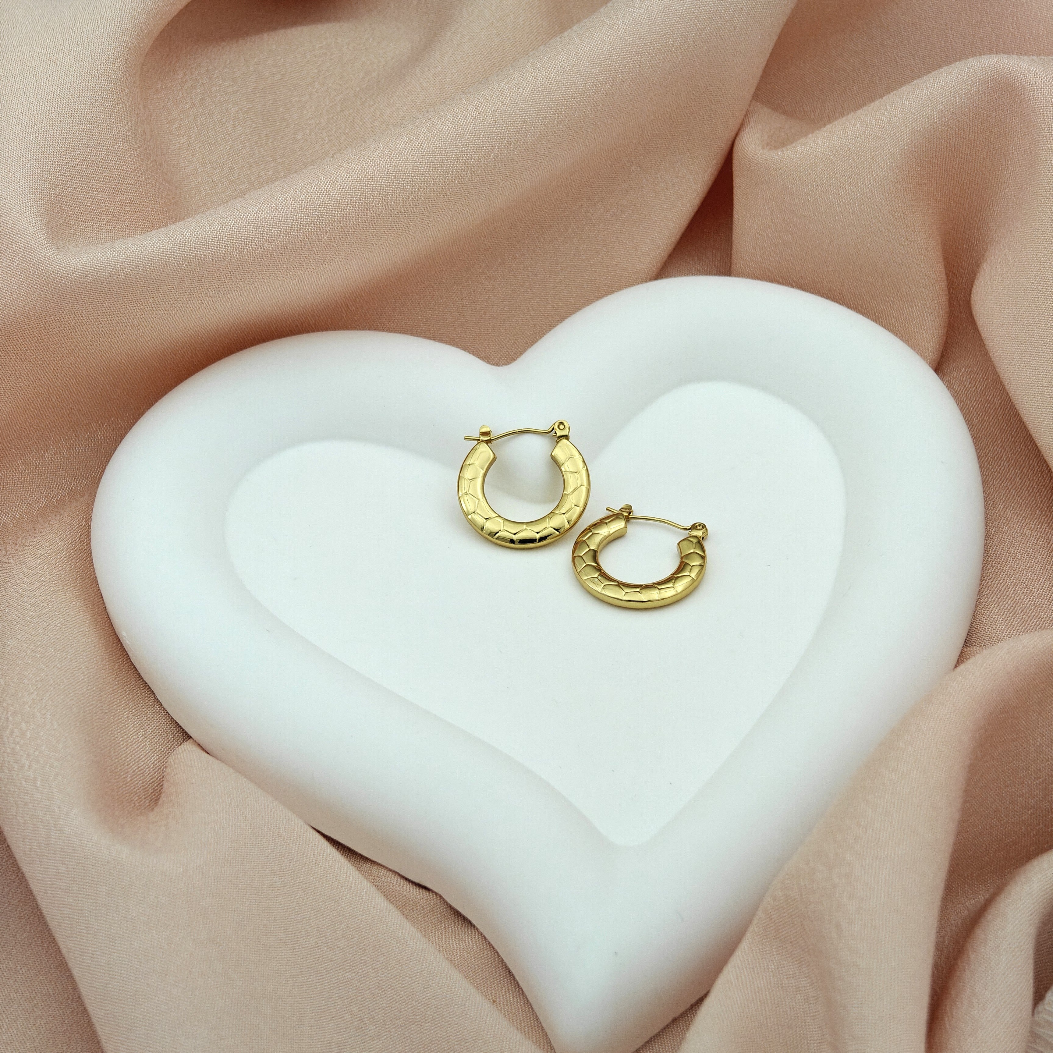 Anti Tarnish - Korean jewellery Twisted Rope Hoop Earrings