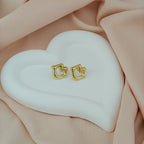 Tarnish-Resistant Korean Jewelry: Puffy Heart Studs