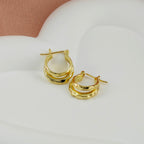 Dainty Tarnish-Resistant Korean Layered Hoop Earrings