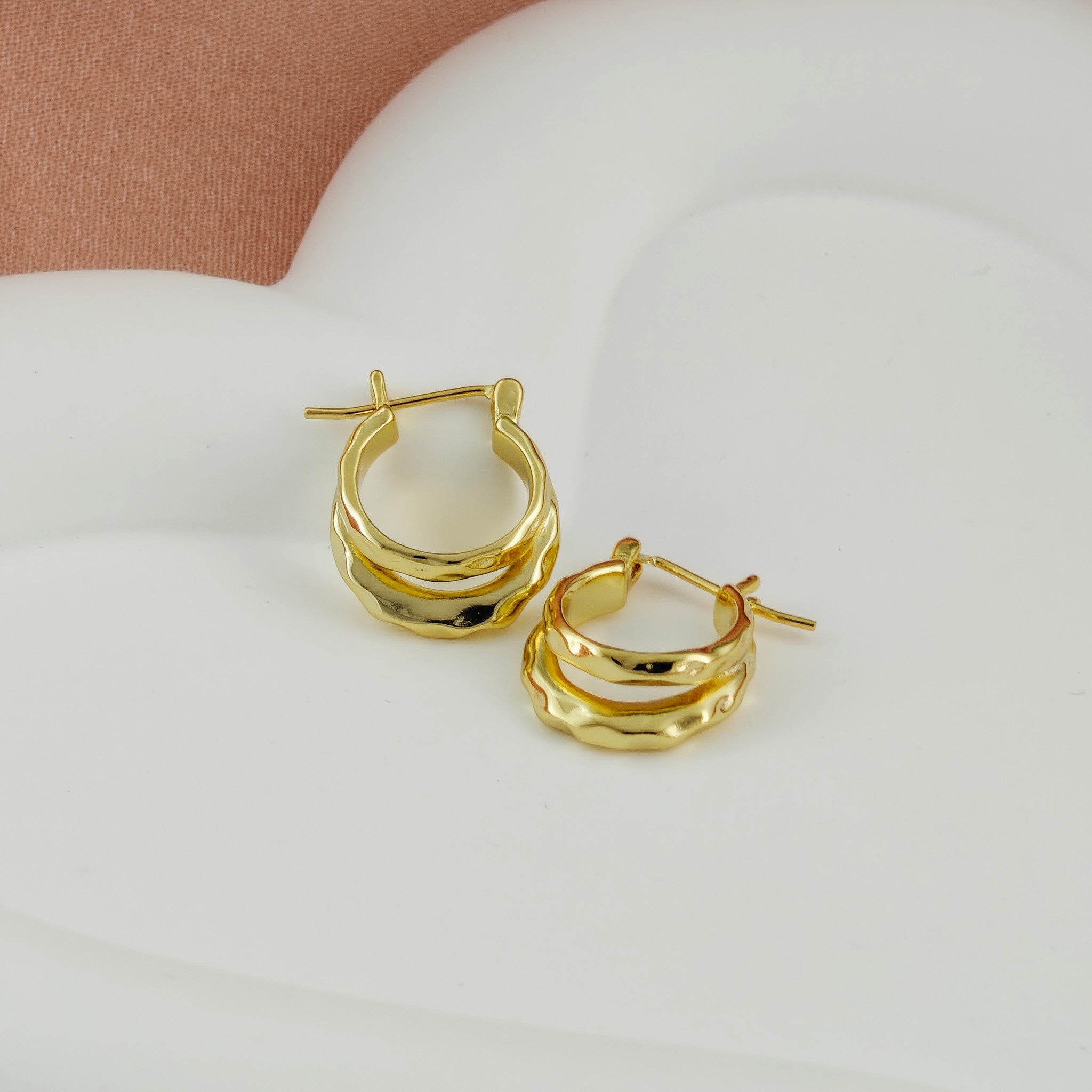 Dainty Tarnish-Resistant Korean Layered Hoop Earrings