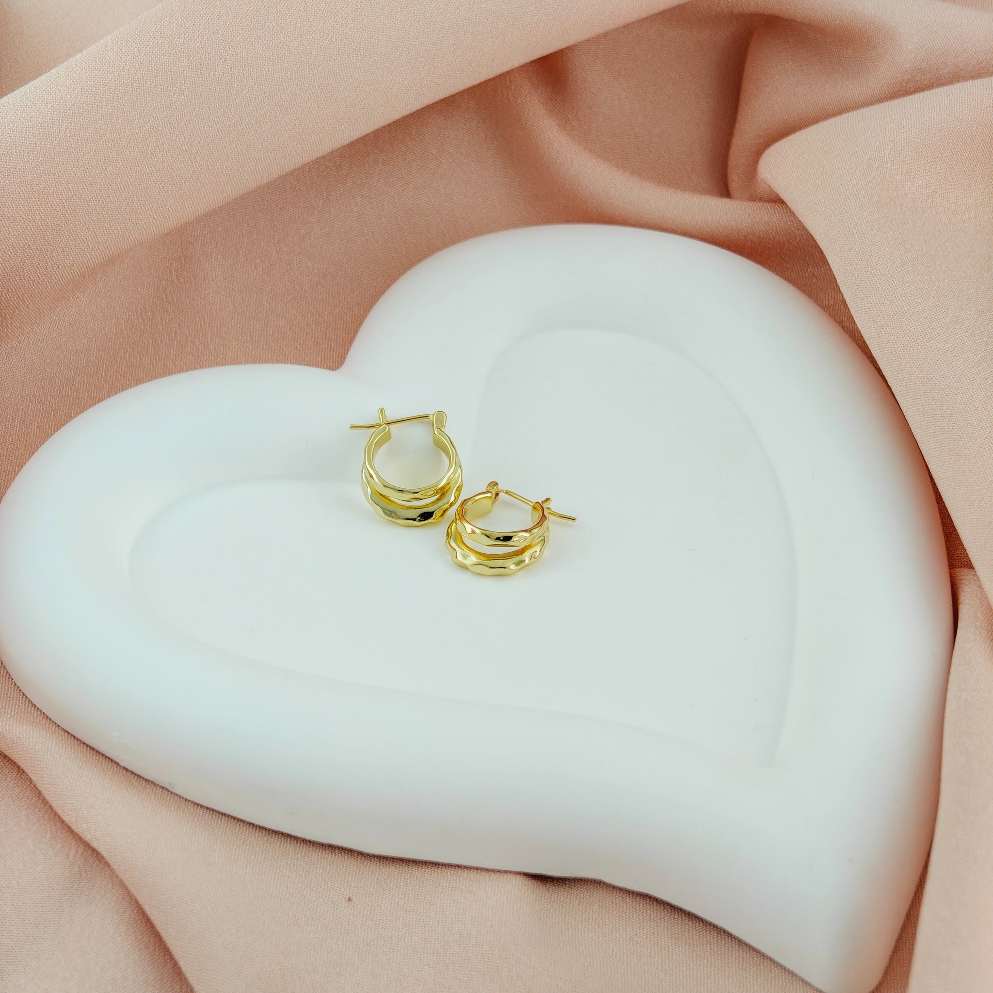 Dainty Tarnish-Resistant Korean Layered Hoop Earrings