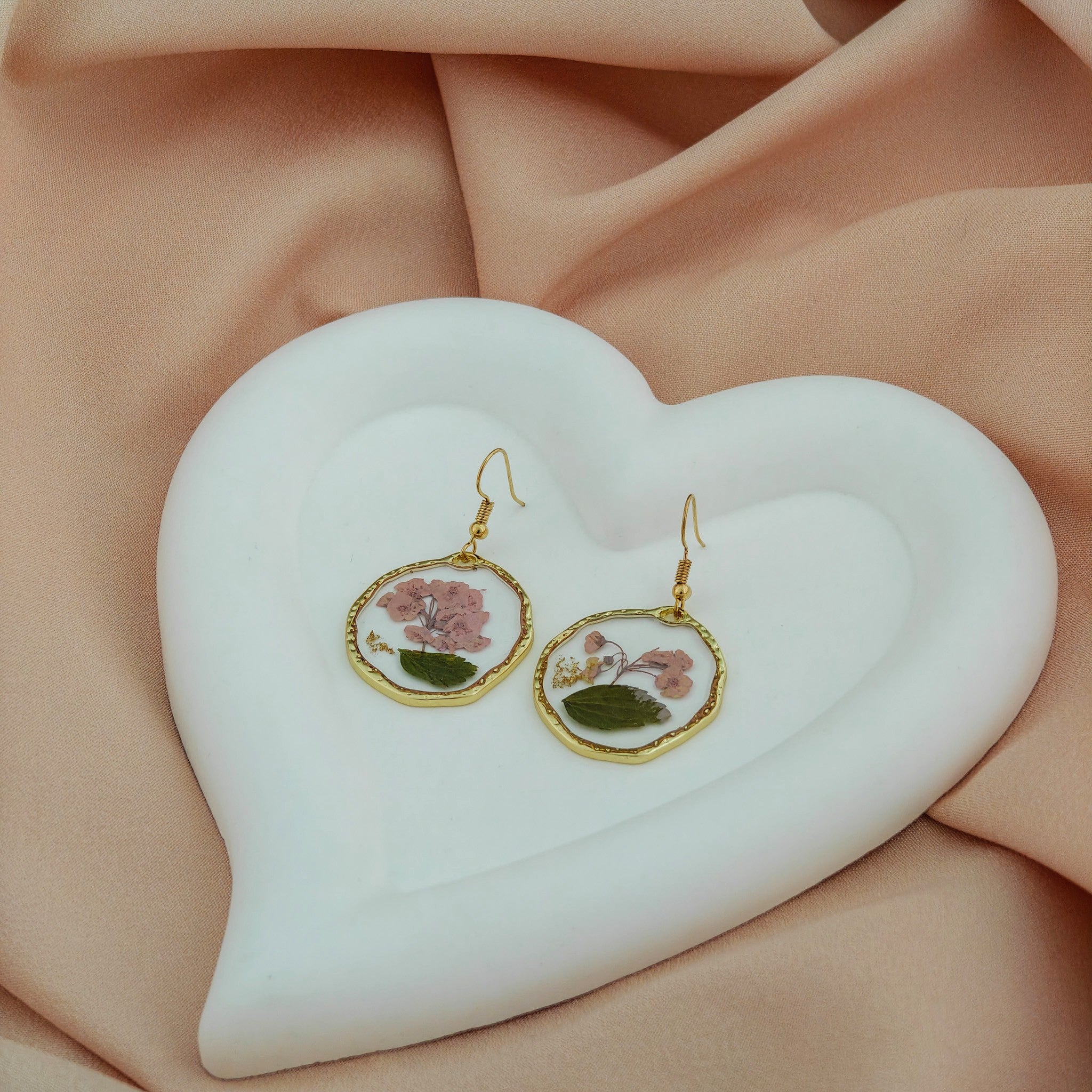 Trendy Anti Tarnish Pressed Flower Earrings