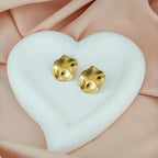 Gold Anti-Tarnish Korean V-Shaped & Sculpted Earrings