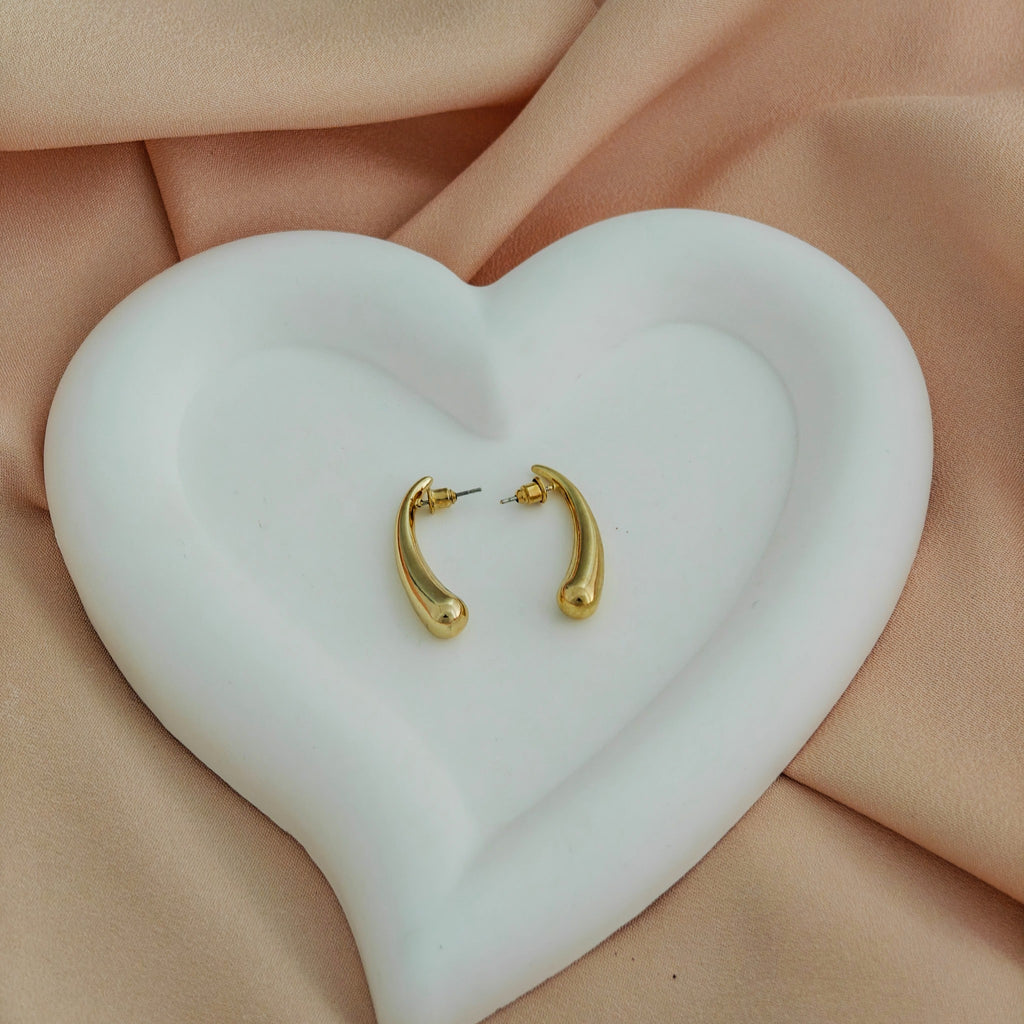 Sculptural Gold Anti-Tarnish Korean Earrings