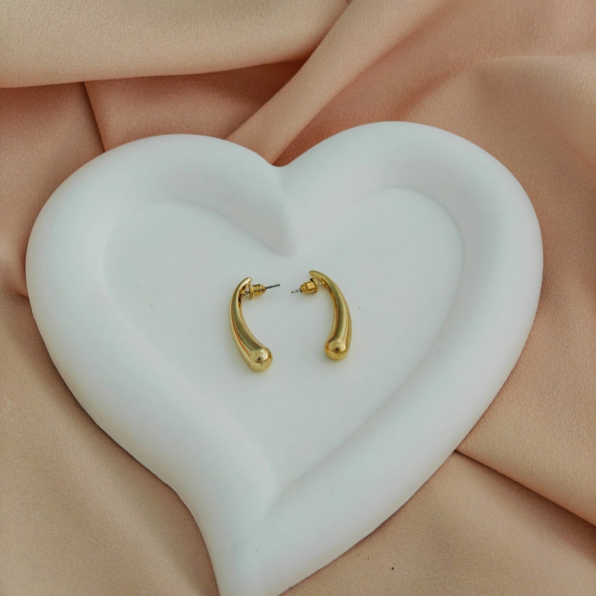 Sculptural Gold Anti-Tarnish Korean Earrings