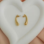Sculptural Gold Anti-Tarnish Korean Earrings