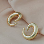 V-Shaped Anti-Tarnish Korean Hoop Earrings