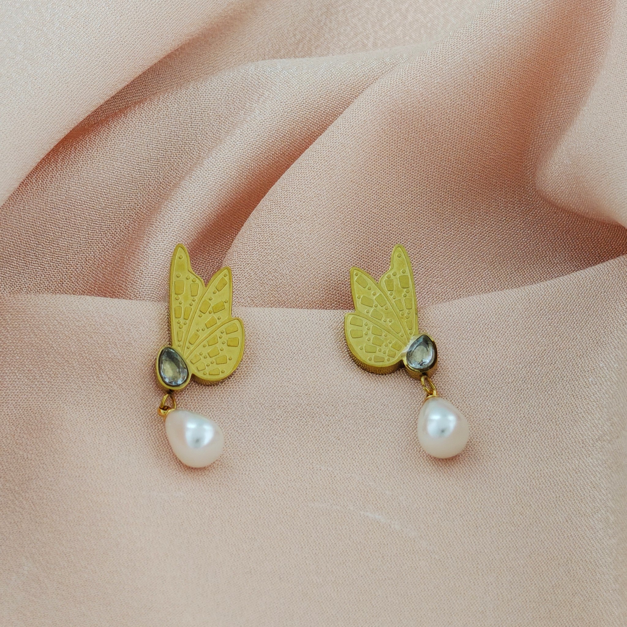 Butterfly & V-Shaped Anti-Tarnish Korean Earrings