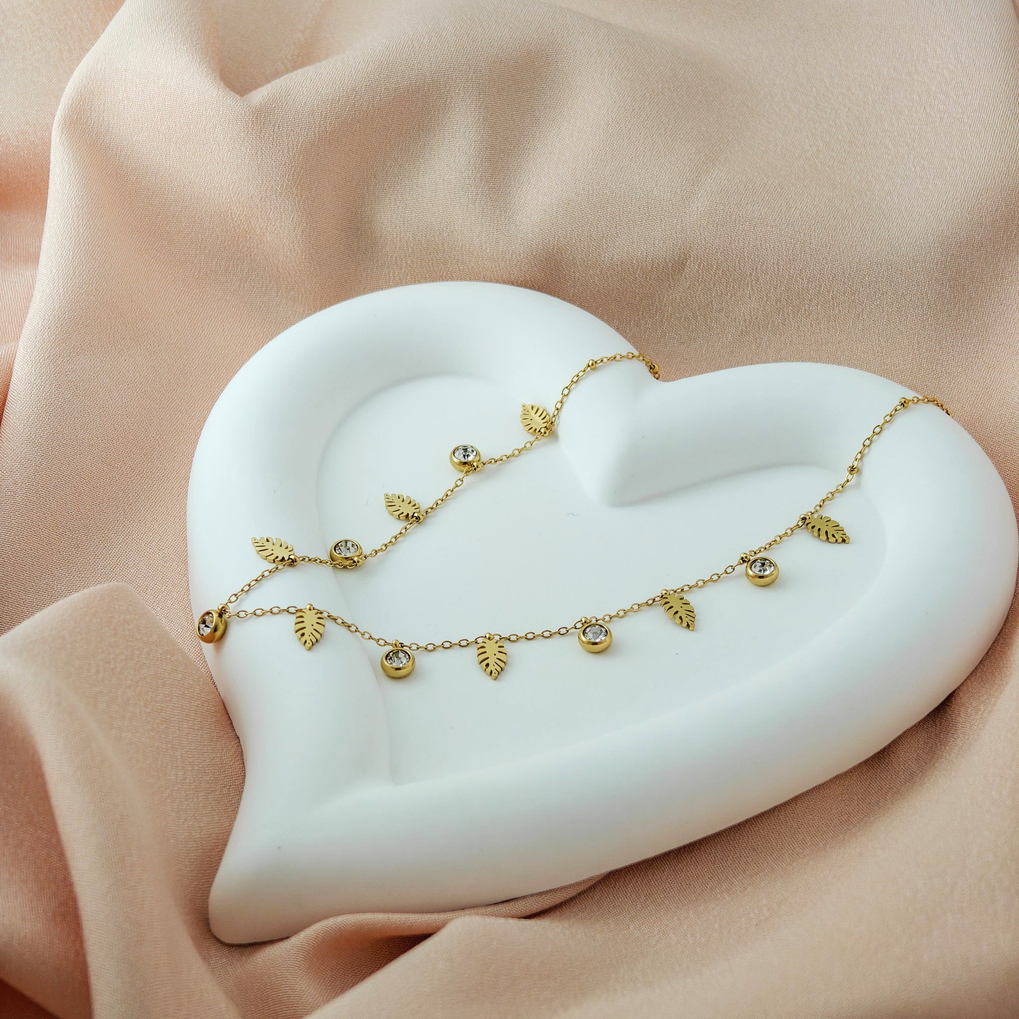 Korean Anti-Tarnish Dainty Leaf Necklace