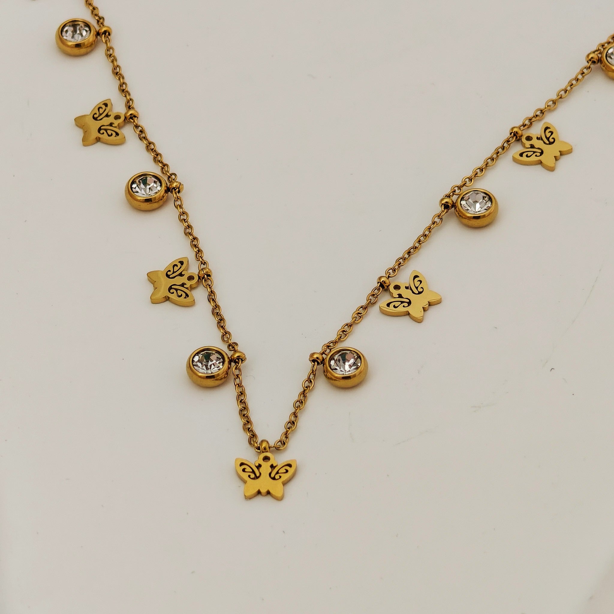 Korean Butterfly Charm Necklace – Anti Tarnish
