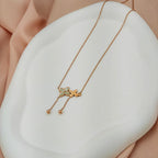 Korean Flower Drop Necklace