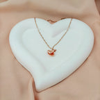 Anti-Tarnish Korean Rose Gold Oyster Shell Necklace