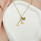 Korean Anti-Tarnish Butterfly Charm Necklace