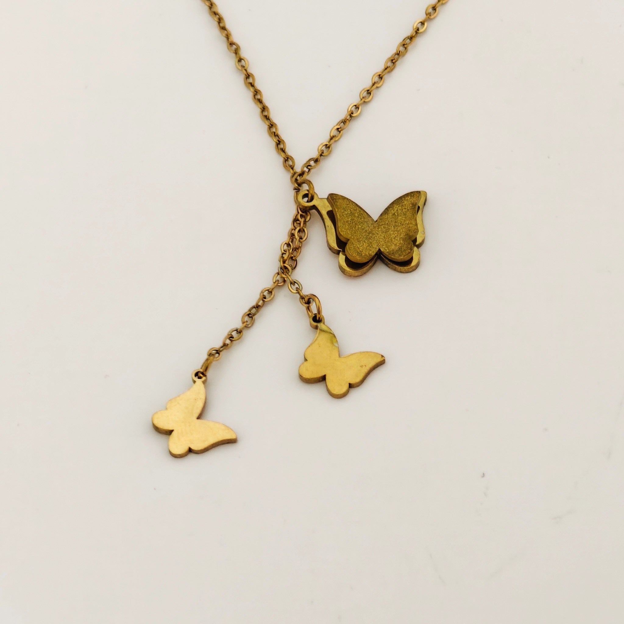 Korean Anti-Tarnish Butterfly Charm Necklace
