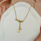 Korean Anti-Tarnish Butterfly and Crystal Drop Necklace