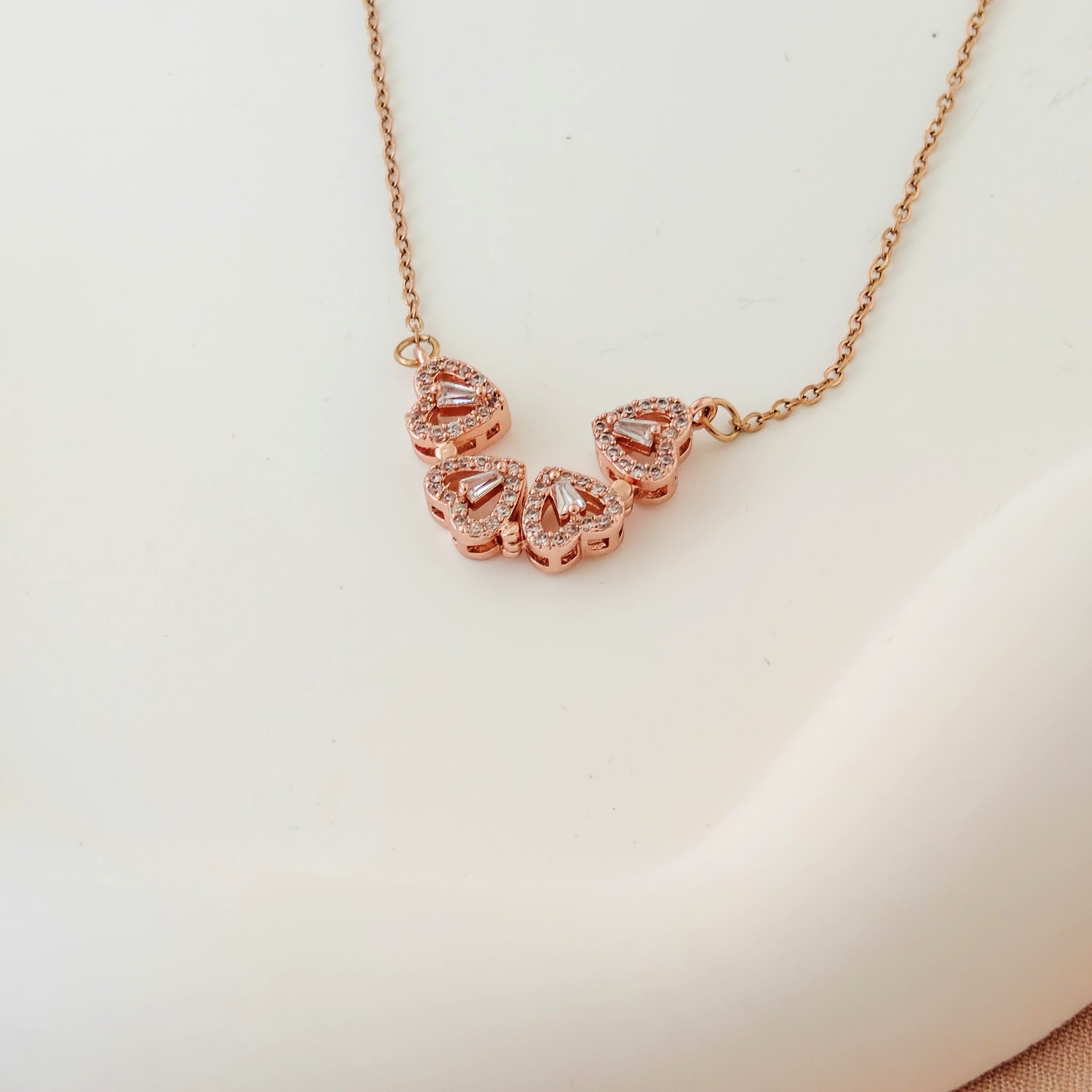 Korean Anti-Tarnish Lucky Clover Necklace