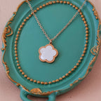 Korean Anti-Tarnish Mother of Pearl Flower Necklace