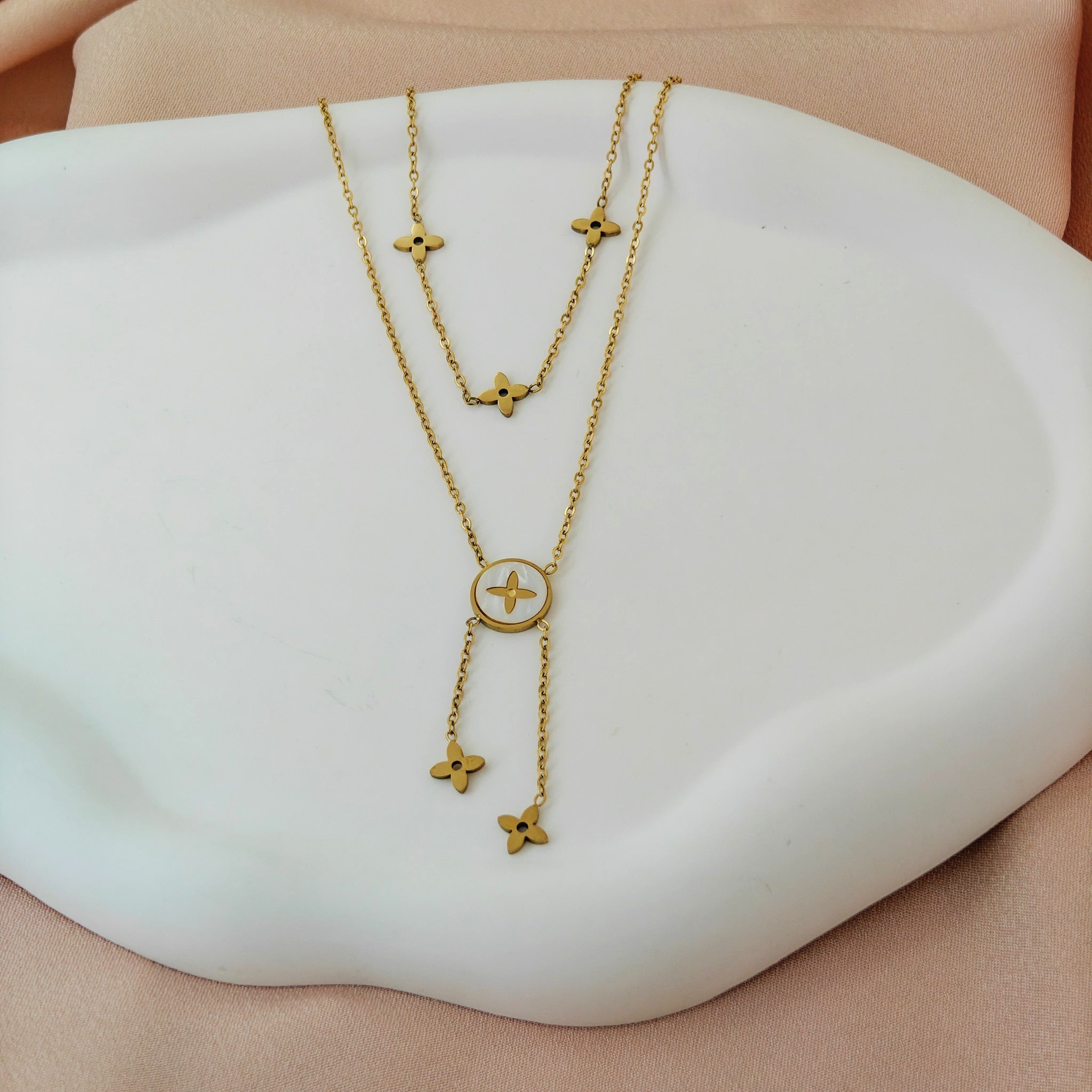 Korean Anti-Tarnish Mother of Pearl Necklace