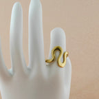 Anti-Tarnish Korean Gold Snake Ring