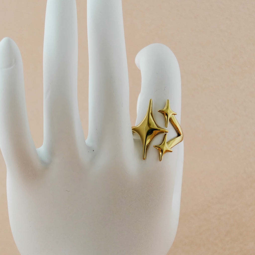 Starburst Anti Tarnish Korean Ring